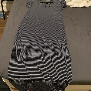 Blue and White striped dress